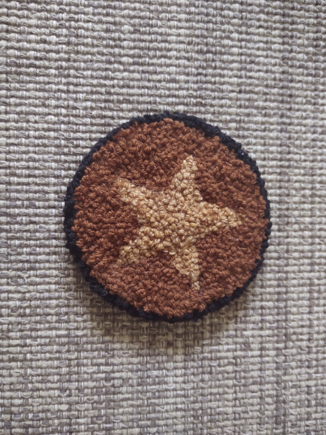 Primitive Star Rug Primitive Star Hooked Rug Rue23paris Primitive Star Hooked Rug - Etsy