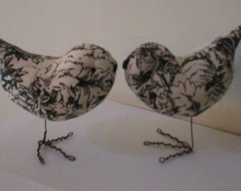 Cake Topper Black Toile Love Birds Weddings /Decorations Rue23paris Black Toile Birds Ornaments