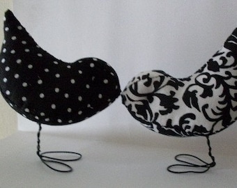 Cake Toppers Black and White Paisley Pr. of Love Birds Rue23paris Cake Toppers Bird Ornaments