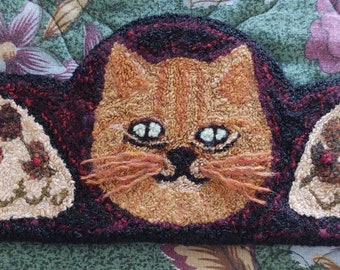 Hooked Rug Punch Tabby Kitty Angel Rue23paris Tabby Kitty Angel Hooked Punch Rug