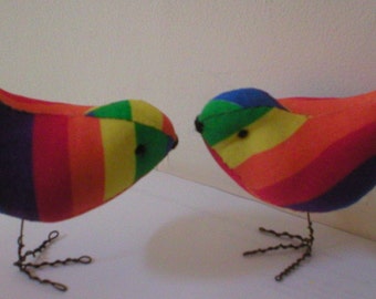 Bird Ornaments Pr. Of Rainbow Love Birds Rue23paris Bird Ornaments