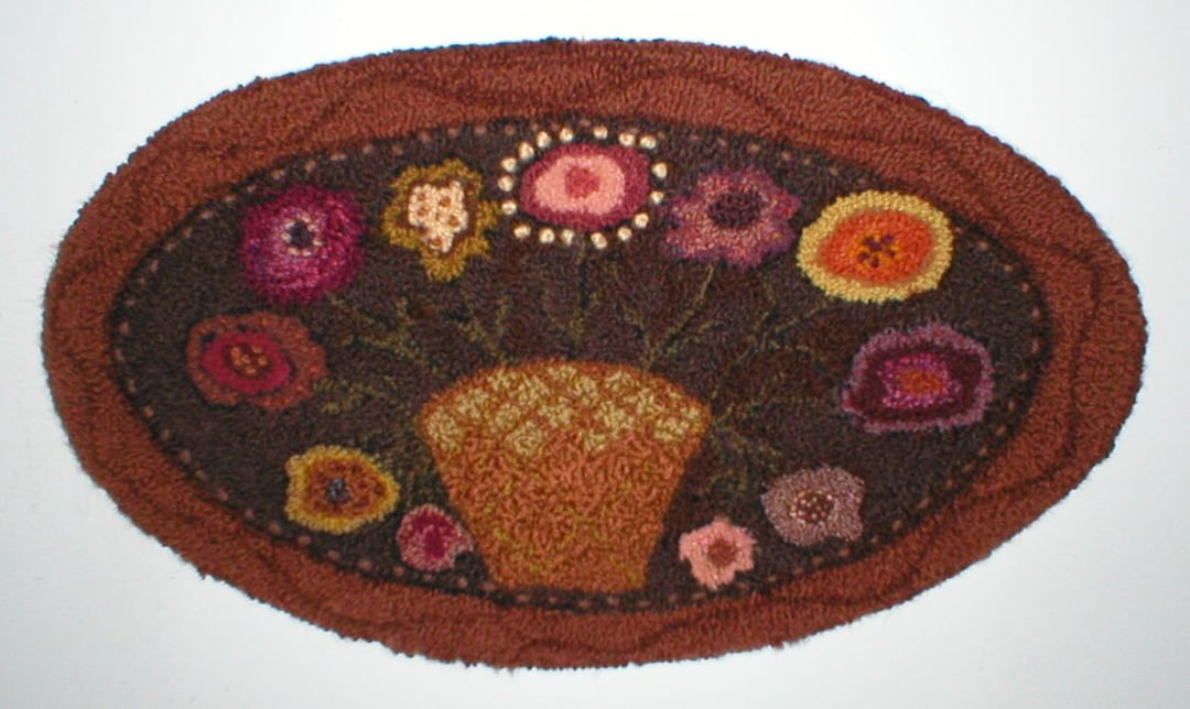 Hooked Rug Heirloom Punch Hooked Rug Rue23paris Mini Hook Rug - Etsy