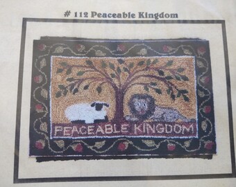 Punch Needle Hooked Rug Pattern the Peaceable Kingdom Rue23paris Punch Needle Peaceable Kingdom Pattern