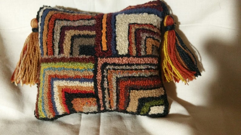 Needle Punch Log Cabin Pillow Pdf Pattern Beaconhillcollect Etsy