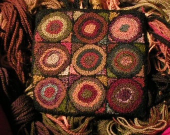 Penny  Hooked Punch Rug Pillow  Rue23Paris Hooked Rug Pillow