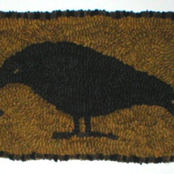 Hooked Rug Crows - Etsy