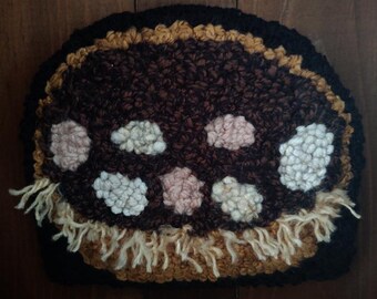 Hooked Rug Basket Of Eggs Rue23paris Basket of Eggs Hooked Rug.