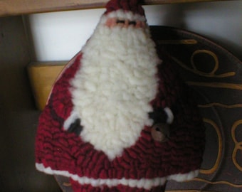 Hooked Rug Roly Poly Hooked Rug Santa PDF PATTERN Rue23paris Hooked Rug Patterns
