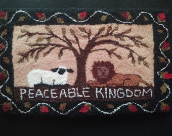 Punched Rug Peaceable Kingdom Rue23paris Punched Rug Peaceable Kingdom