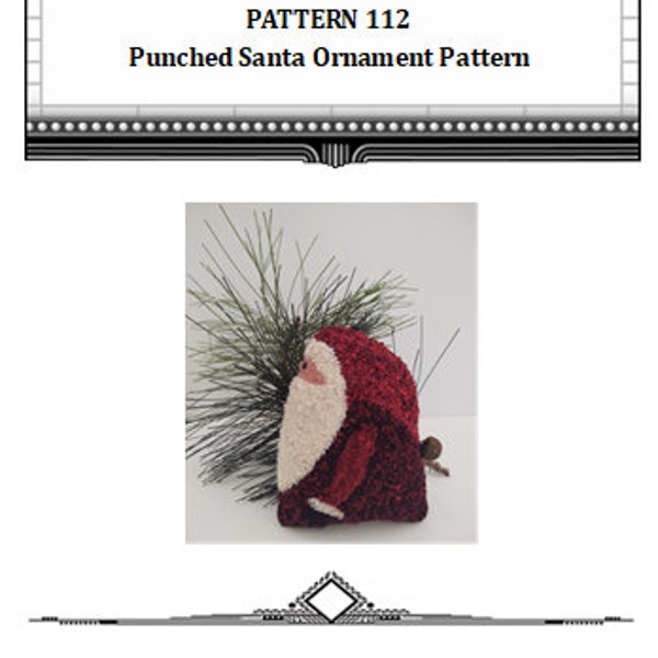 Santa Hooked Punch Ornament Pattern Only Rue23paris Santa Hooked Punch Ornament Pattern