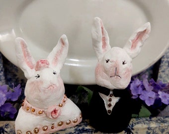 My Lord & Lady English Royalty Rabbits Sculptures Rue23paris Royalty Rabbits Sculptures