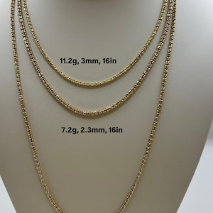 14k, Yellow Gold Two-Tone Ice Chain