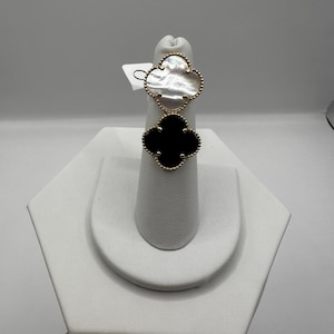 14k, goldene Kleeringe/Anillo De Trebol