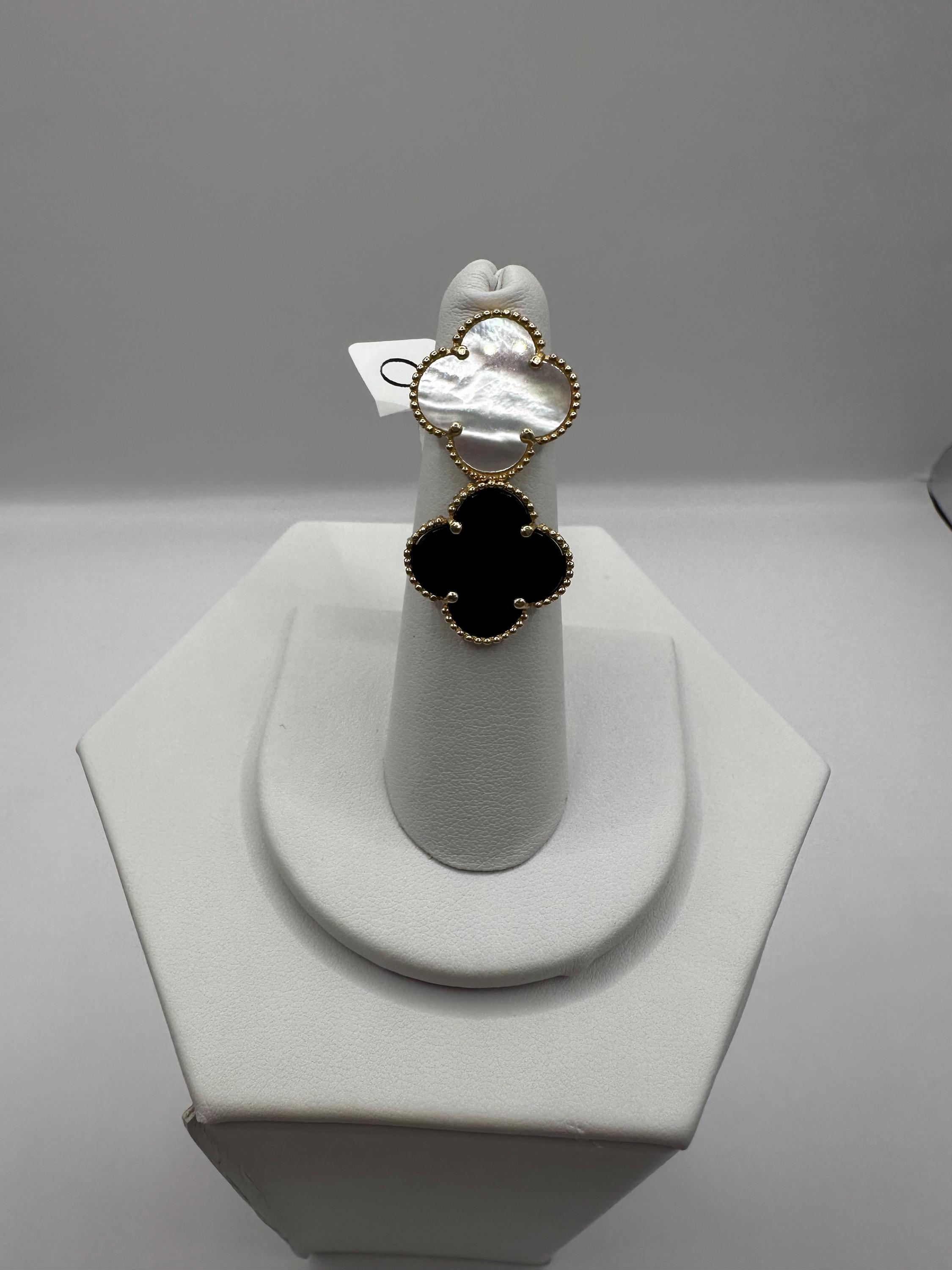 14k, Gold Clover Rings/Anillo De Trebol