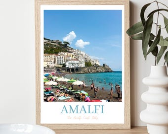 Amalfi Coast Print: Italy Travel Photography, Mediterranean Seaside (Digital Download)