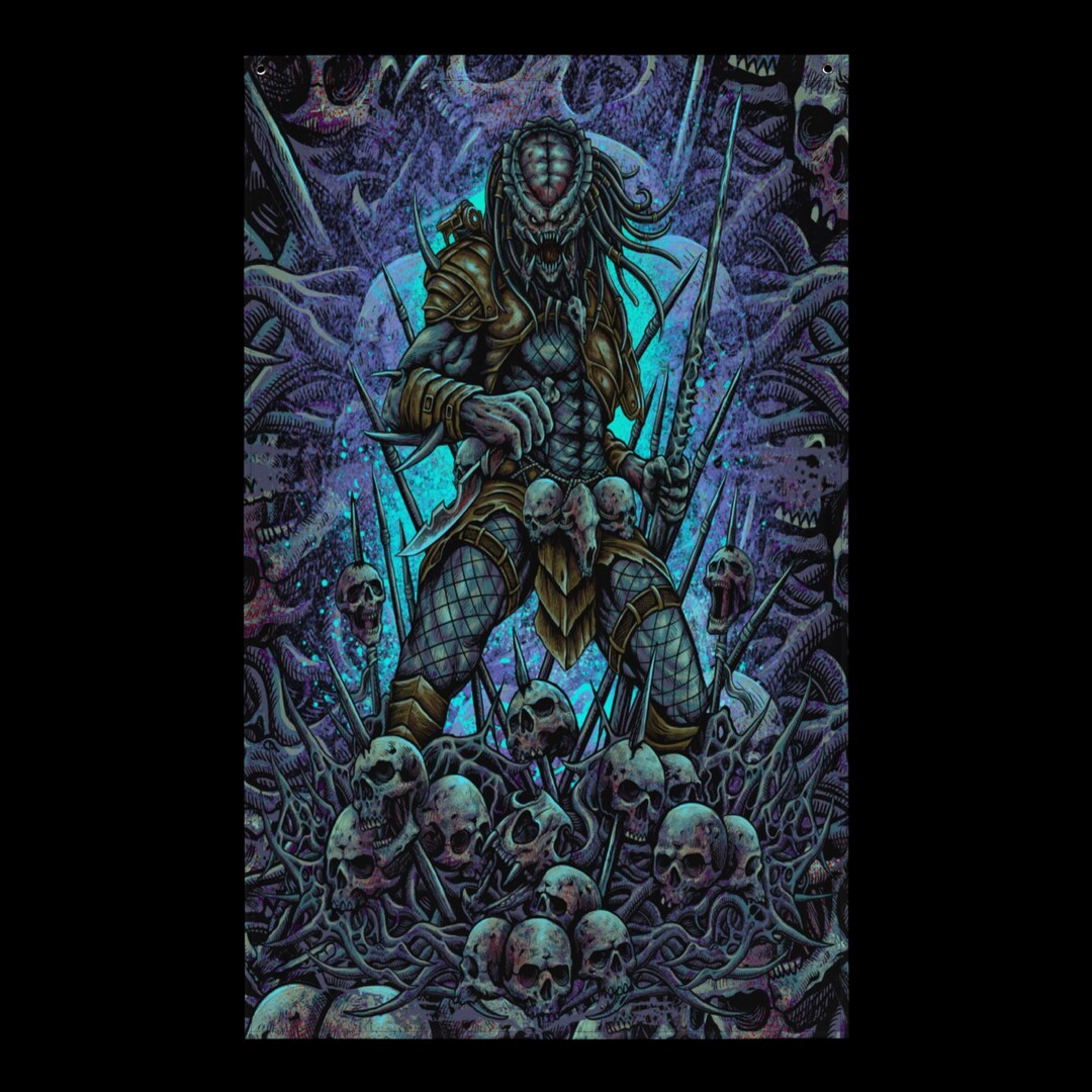 Predator Blue Wall Flag - Etsy
