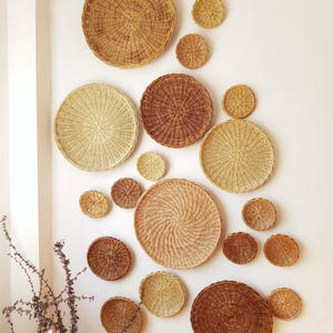 Set of  Wicker Wall Baskets – Boho wicker Wall basket
