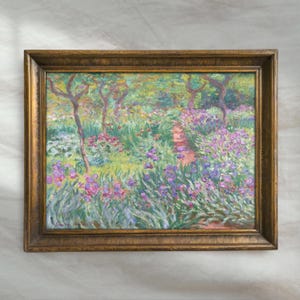 Claude Monet Garden Painting | Vintage Pastel Floral Landscape Art | Impressionist Wall Decor | Mailed Print