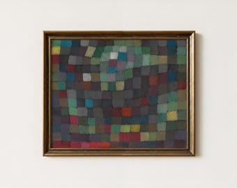 Vintage Abstract Painting | Paul Klee Modernist Wall Art | Colorful Minimalist Home Decor | Mailed Print