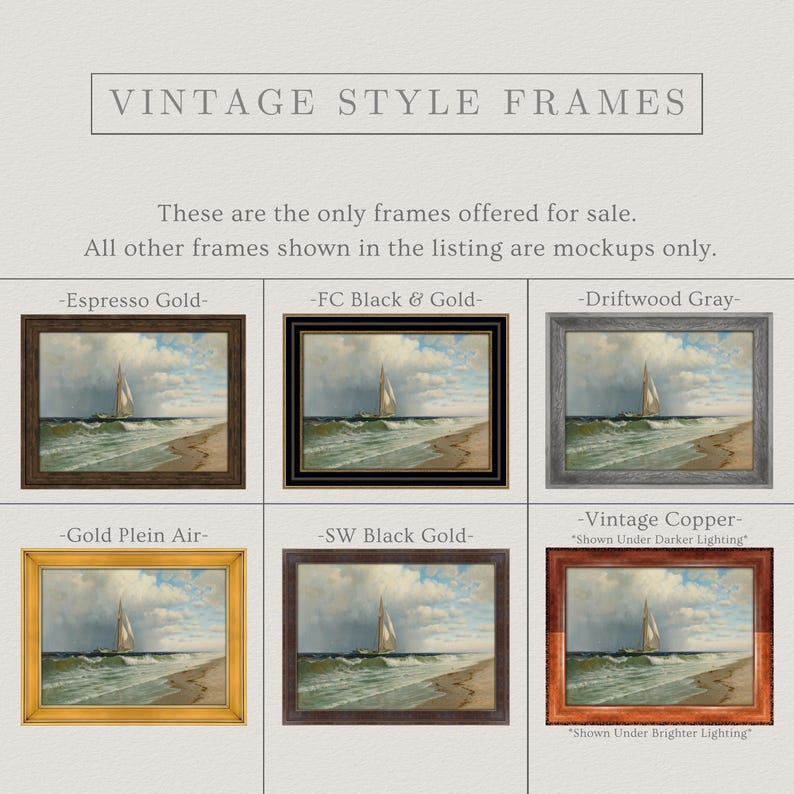Vintage Coastal Sailboat Painting | Seascape Ocean Artwork | Rustic Nautical Beach Decor | Mailed Print image 11