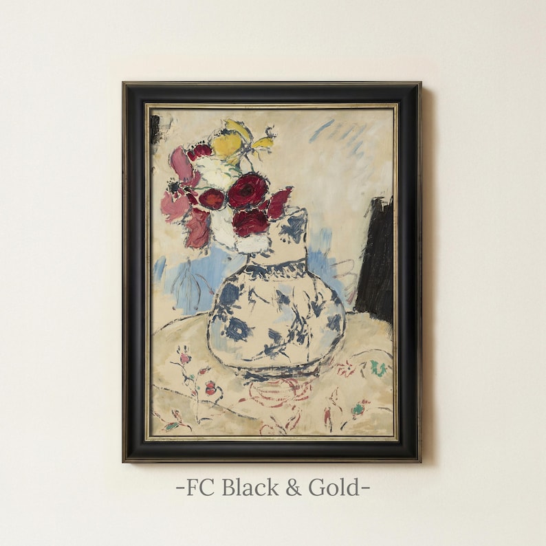 Vintage Flower Vase Painting Antique Floral Still Life Artwork vintage-flower-vase-painting-antique-floral-still-life-artwork