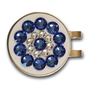 Blingo Ball Marker with Hat Clip - Genuine Crystal Ladies Golf Accessories