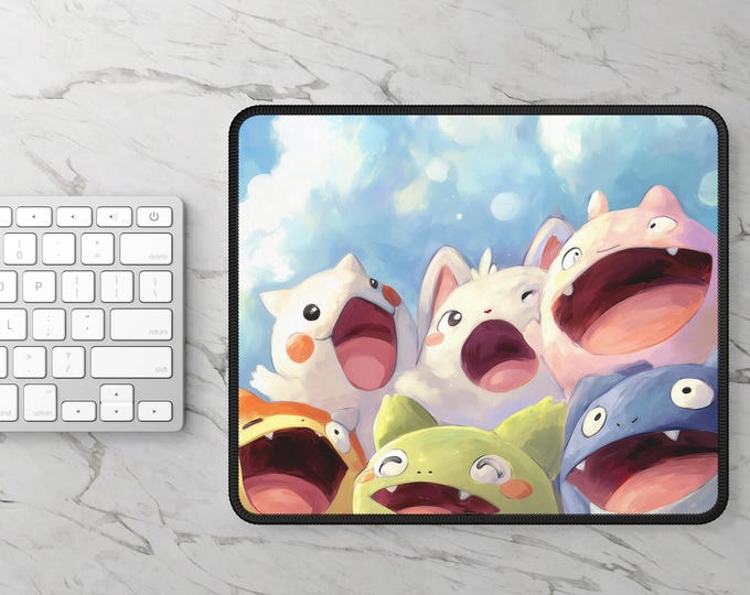 Cute Animal Gaming Mouse Pad, Fun Desk Decor, Colorful Mouse Pad, Gamer Gift, Office Accessory, Adorable Character Mat