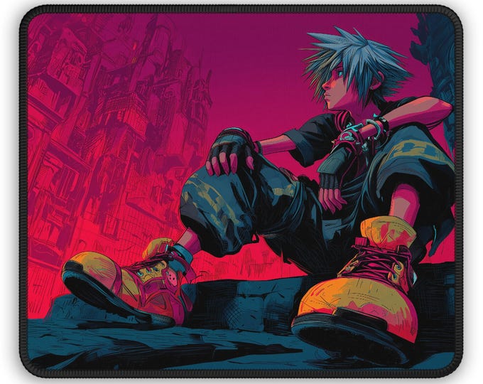 Heartbound Hero - Gamer Tribute Non-Slip Gaming Mouse Pad
