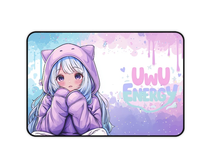 Kawaii Anime Desk Mat: Non-Slip Gaming, Writing, Crafting