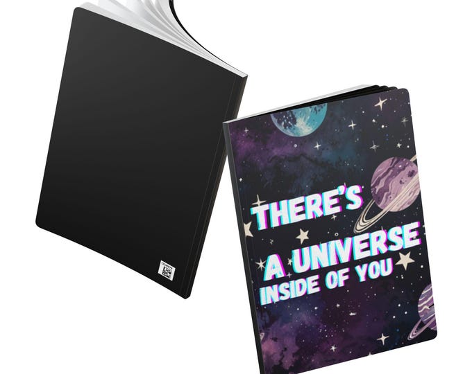 Cosmic Universe Softcover Journal: Galaxy Design, Motivational Quote