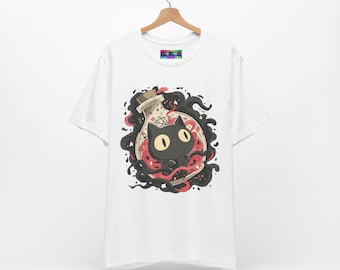 Kitty Tonic Cat T-Shirt: Witchy Graphic Tee, Unisex Bella+Canvas