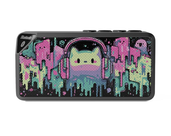 Purrinting Cats Dripverse Bluetooth Speaker - Retro Portable Wireless Speaker
