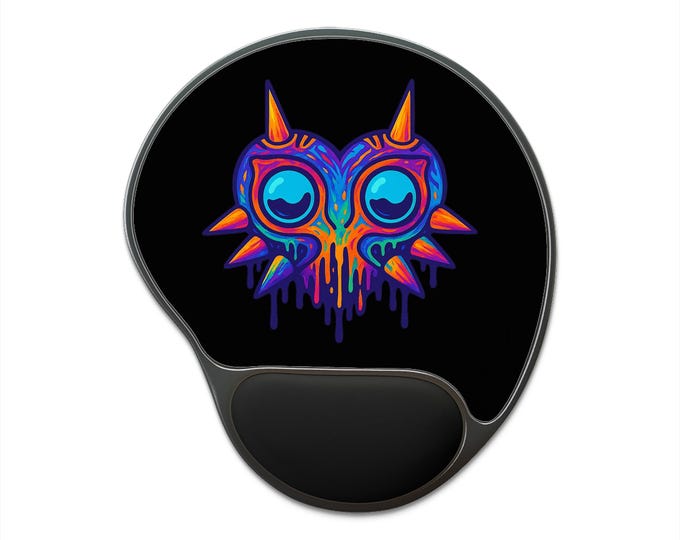Mask of Chaos Mouse Pad with Wrist Rest - Ergonomic Desk Accessory