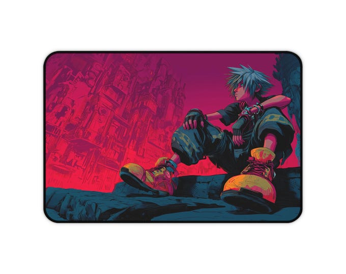 Heartbound Hero - Gamer Tribute Non-Slip Gaming Desk Mat