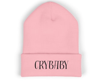 Crybaby Soft Knit Beanie - Streetwear Knit Hat with Bold Embroidery