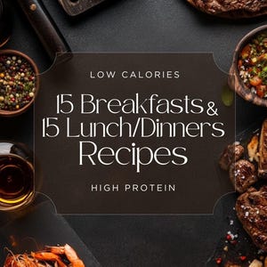 30 High-Protein Low-Calorie Recipes (Halal) Meals Under 400 kcal Easy Macro-Friendly Breakfast Lunch Dinner PDF