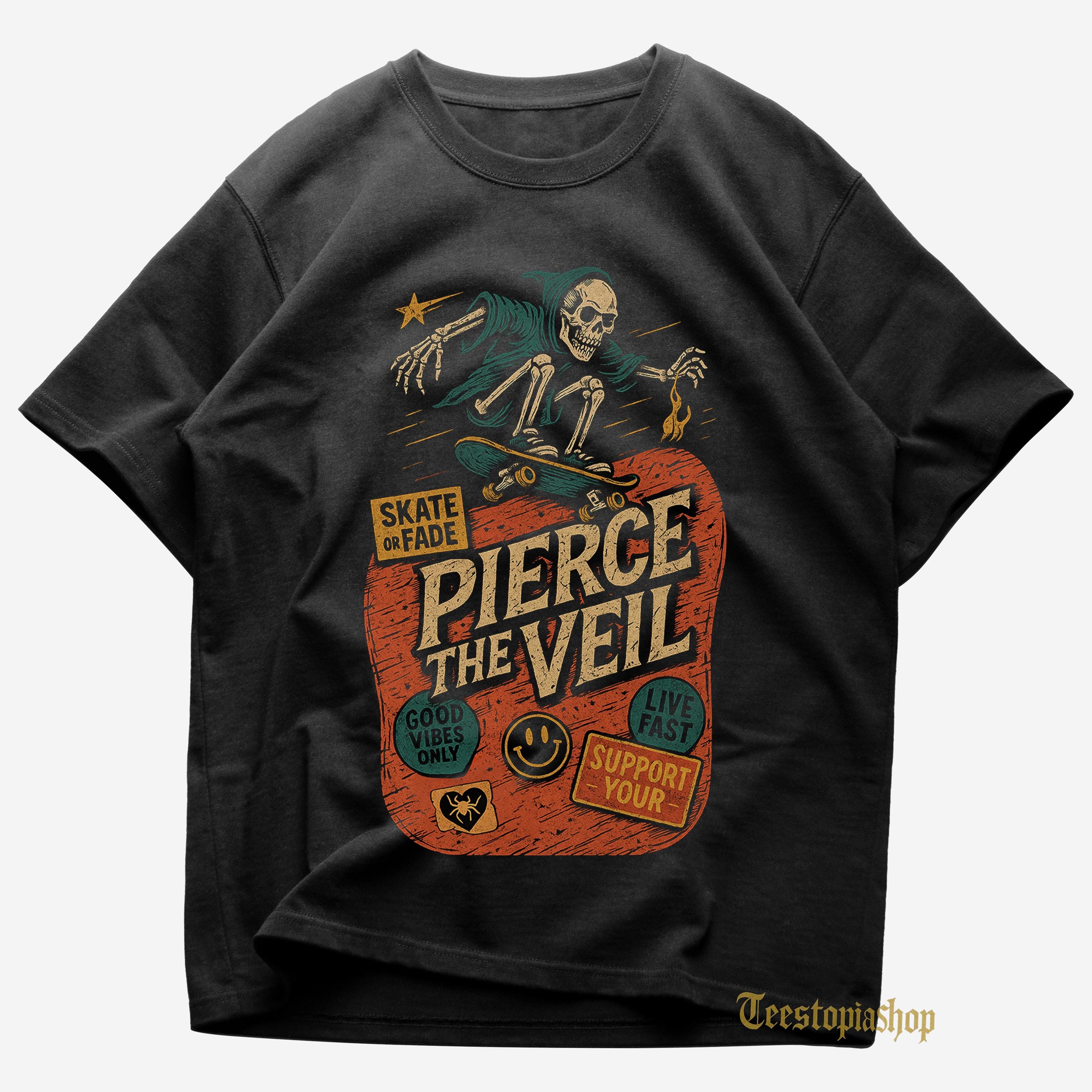 T-shirt Vintage Pierce The Veil PTV Nera – Unisex S-5XL Personalizzabile JJ2627