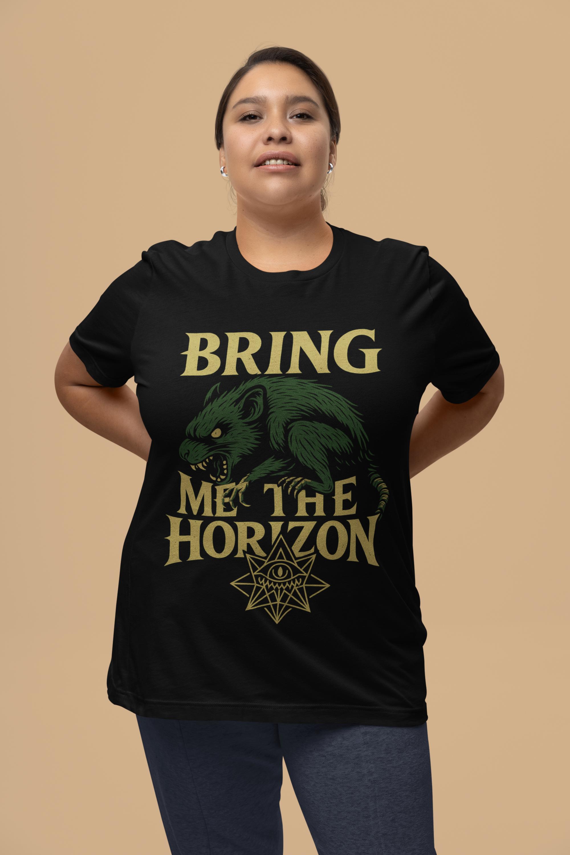 T-Shirt Uomo Bring Me The Horizon - Logo Band "Alone & Depressed" - Ufficiale, Taglia L, Cotone Morbido - 2