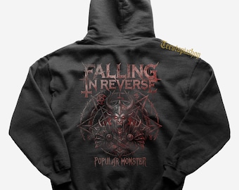 Falling In Reverse-hoodie - Populair monster - God Is A Weapon - Falling In Reverse Merch - Unisex rockhoodie - Premium muziekkleding
