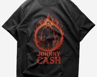 Camiseta de Johnny Cash - Camiseta de rock country - Camiseta de Hurt - Camiseta de Ring of Fire - Merchandising de Johnny Cash - Ropa de rock unisex