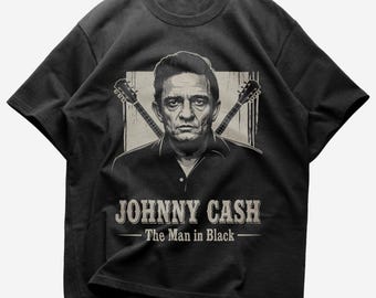 Camiseta de Johnny Cash - Camiseta de rock country - Camiseta de la prisión de Folsom - Anillo de fuego de Johnny Cash - Merchandising de Johnny Cash - Ropa de rock unisex
