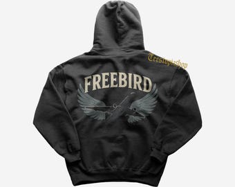 Lynyrd Skynyrd - Sweat à Capuche Noir Graphique Freebird