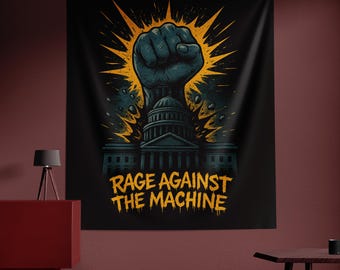 Rage Against The Machine Wall Tapestry, Rage Against The Machine Poster, Rock Band Wall Hanging, Musical Room Decor