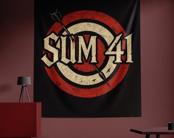 Sum 41 Wall Tapestry, Sum 41 Poster, Rock Band Wall Hanging, Musical Room Decor