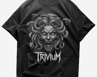 Mens Vintage Y2K Black TRIVIUM Ascendancy Short Sleeved T-shirt