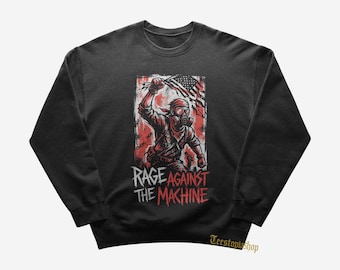 Rage Against The Machine Sweatshirt - Metal Hoodie - Killing In The Name - Bulls On Parade - Rage Against The Machine Merch - Rock Clothing