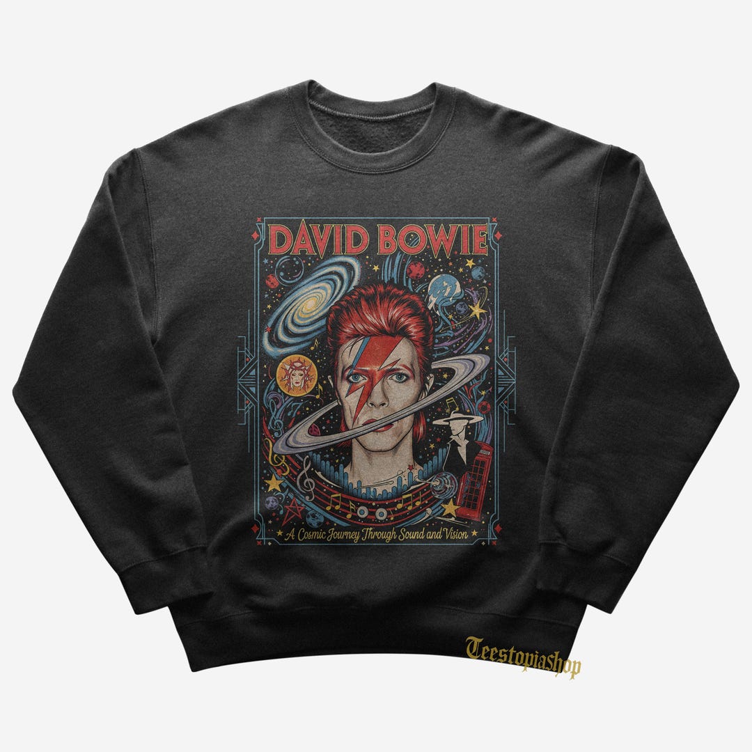David Bowie Sweatshirt - Rock Music Sweatshirt - Aladdin Sane ...