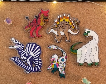 Spookysaurs | Handmade Halloween Dinosaur Pins/Keychains