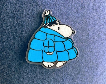 Puffer Snoopy Pin/Keychain