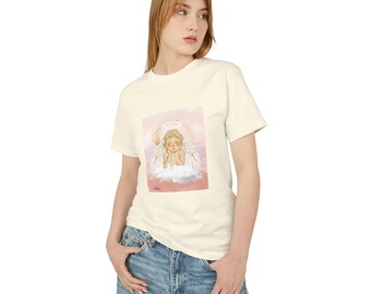 Cherub Sky T-Shirt, Angel Cloud Tee, Celestial Cotton Shirt, Heavenly Unisex Top, Graphic Tee